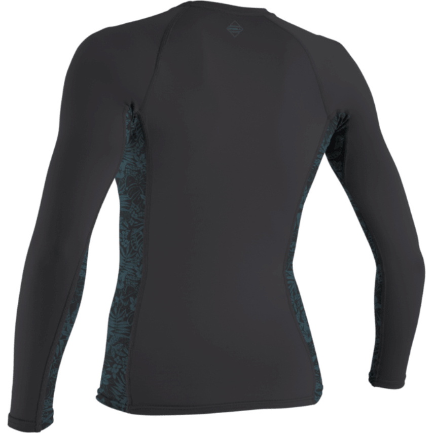 2026 O'Neill Womens Hyperfreak Skins Langærmet Lycra-vest 5695 - Tempered Steel / Shaded Island Sky